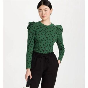 Awesome Clare V leopard spotted shirt L